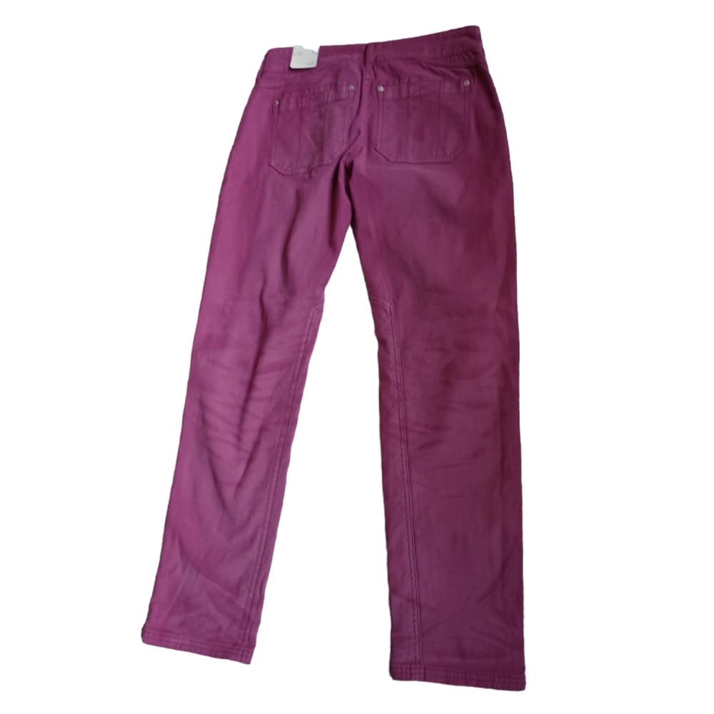 Anthropologie Pilcro Womens Raspberry Low Rise Straight Pants Pockets Size 25 - Picture 8 of 11